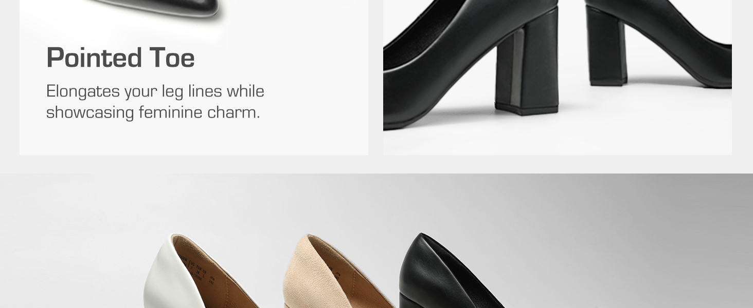 Clear Pointed Toe Block High Heel Pumps main image 0