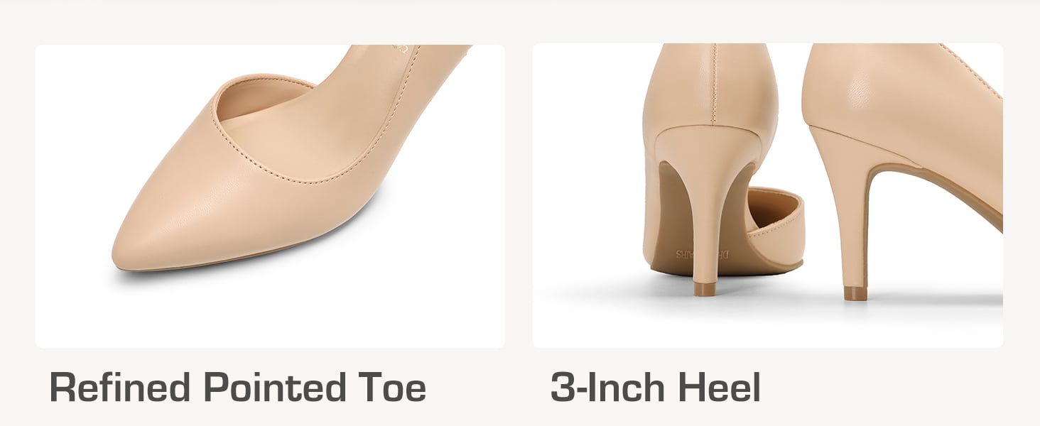 WHITE PU Stiletto 3-Inch D'Orsay Pumps-Dream Pairs