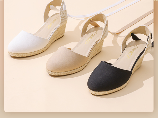 Espadrilles Women Women Espadrilles Sole Wedge Sandals Close Toe