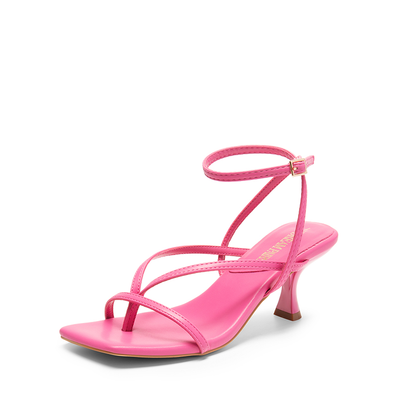Women's Square-Toe Strappy Kitten Heels-Dream Pairs