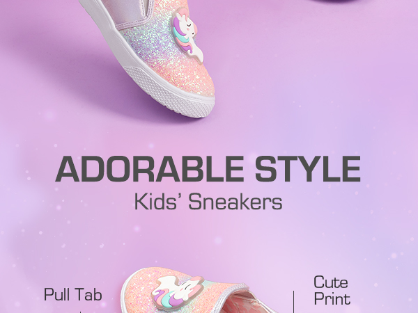 Girls unicorn tennis shoes outlet