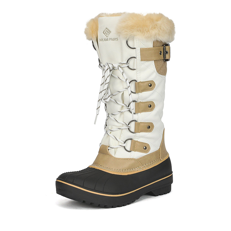 Womens Winter Boots Fur Lined Mid Lf Warm Snow Boots Lace Up Anti Slip Outdoor Shoes P 176412621 Cat 3182