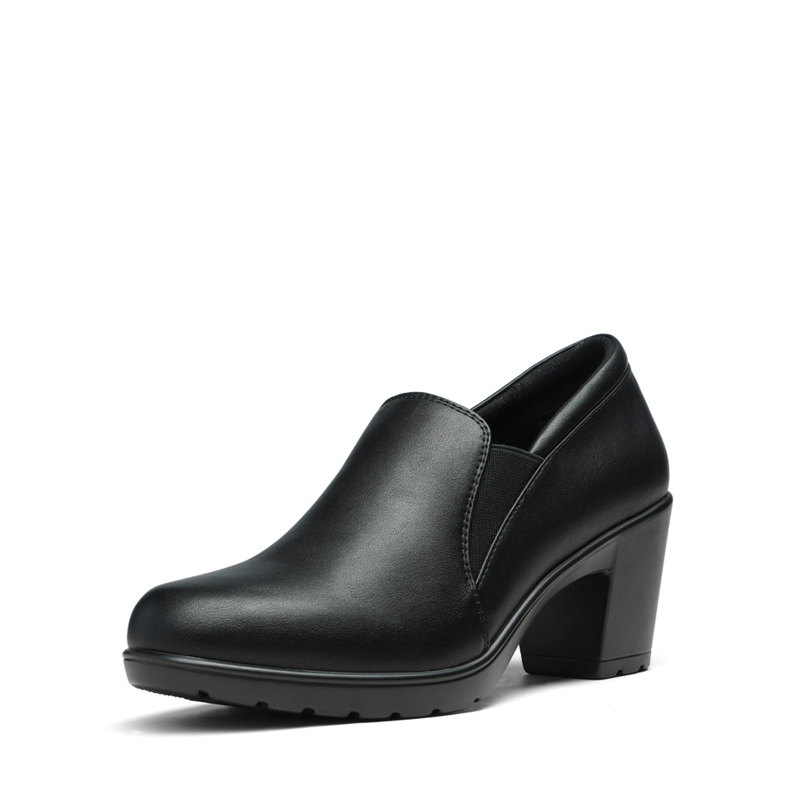 DREAM PAIRS Schoenen met lage hak en dikke gesloten teen voor dames, goud, 37 EU