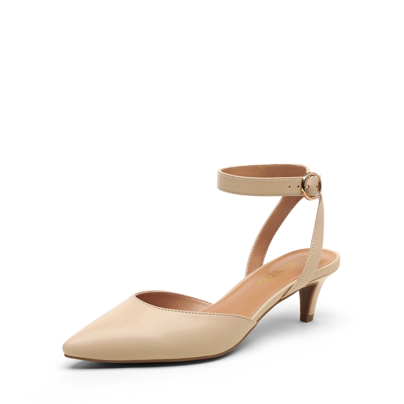 Ankle Strap Low Heel Pumps