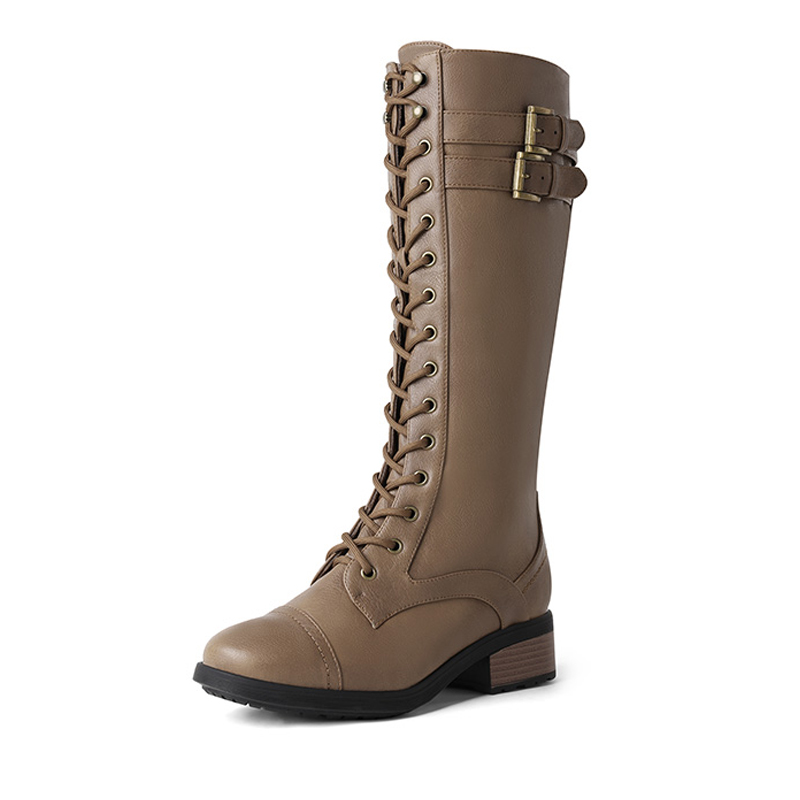 Women s Lace Up Knee High Riding Boots Dream Pairs