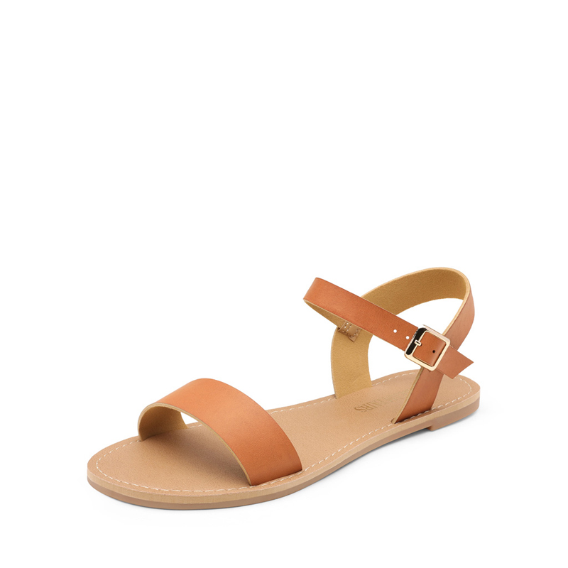 Dream Pairs Ankle Strap Open Toe Flat Sandals