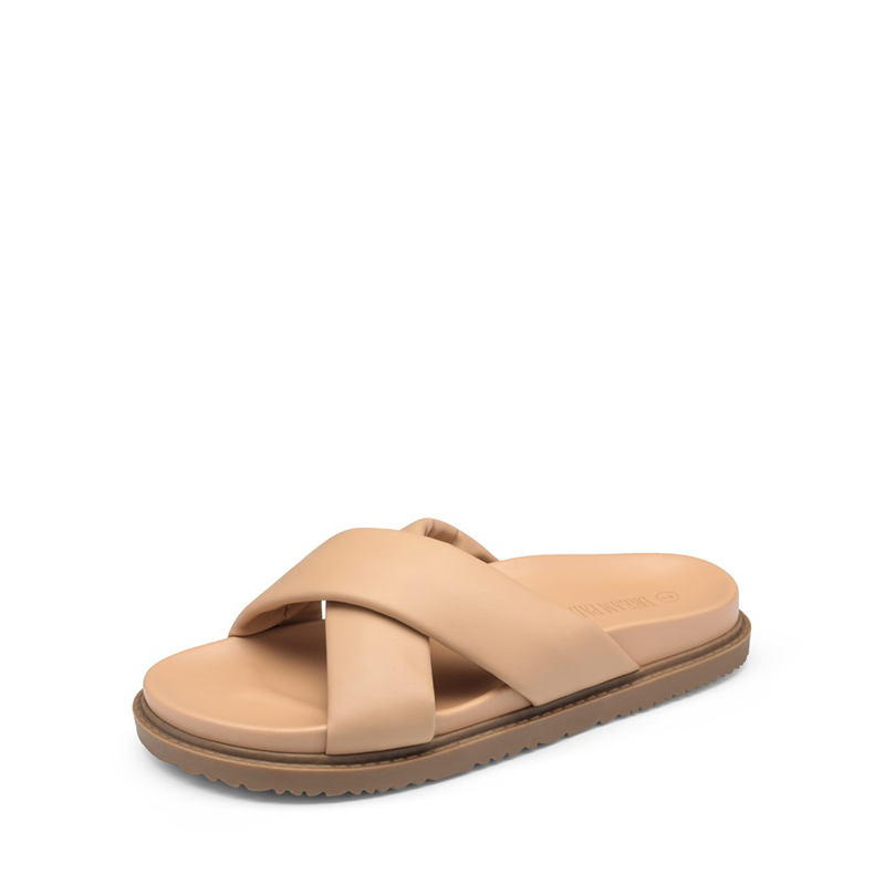 Criss cross sandals flat store