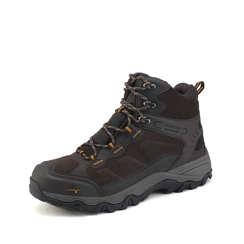 NORTIV Men's Suede Waterproof Hiking Boots