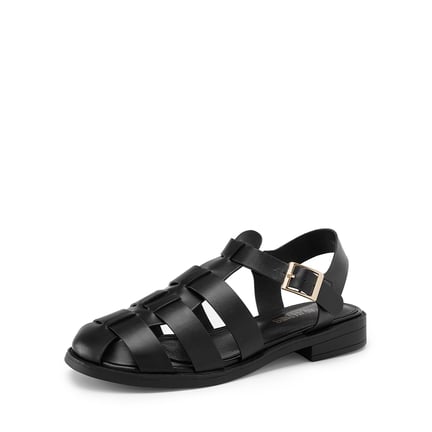Closed flat sandals store