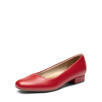Low heel red shoes deals