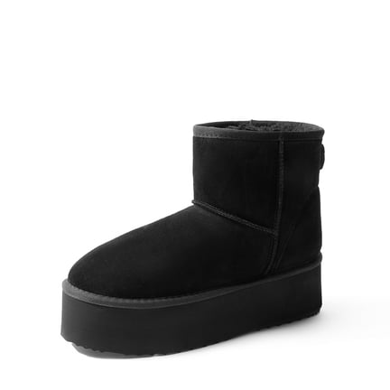 Black low platform boots on sale