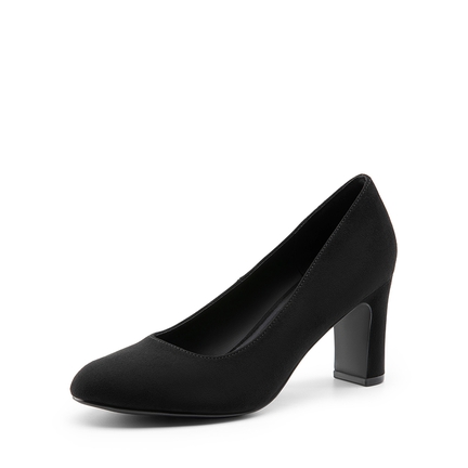 black dress heels closed toe Black Closed Toe Bow Detail Quarter Strap Heels main image 0