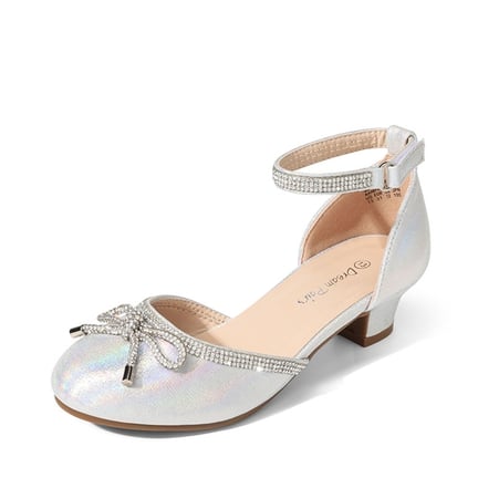 Silver flower girl shoes online