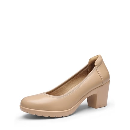 Nude mid heel pumps store