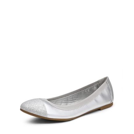Women s Silver Flats Dream Pairs