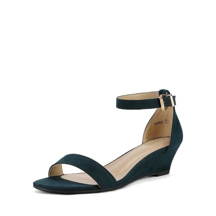 Navy low wedges cheap