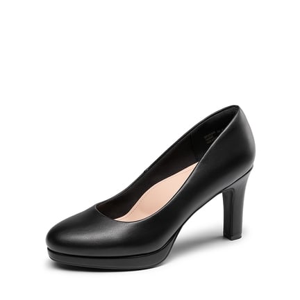 Cole Haan Women's Black Slip On Drado Peep Toe Platform Pump