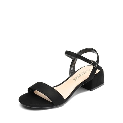 Low Heel Dress Sandals In Black White More Dream Pairs