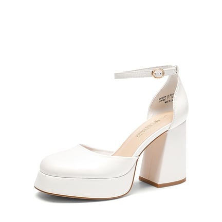 White pumps platform hot sale