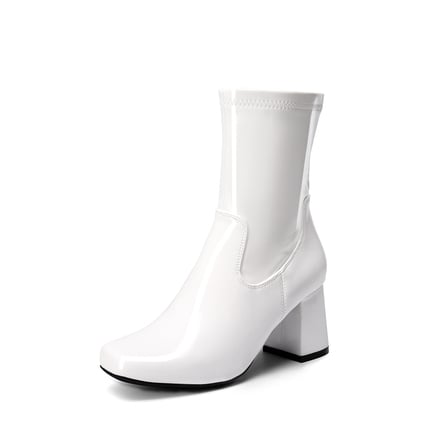 White go go boots size 8 top