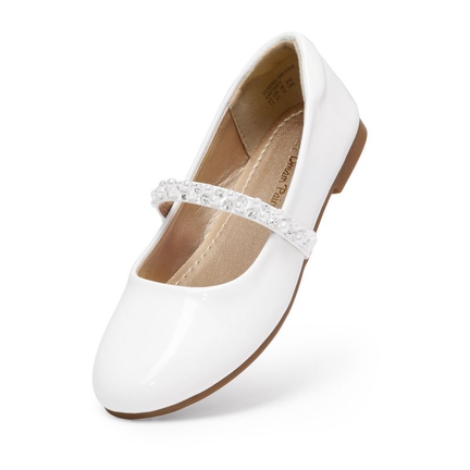 Girls white flats deals