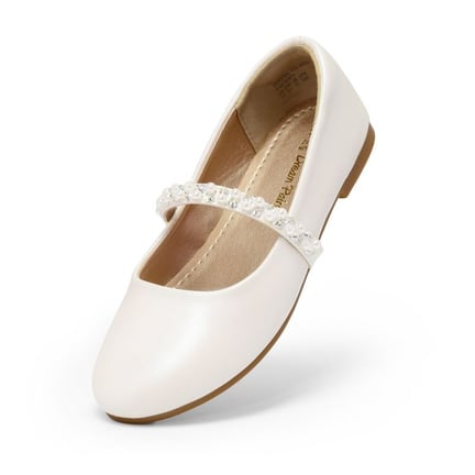 Chaussures Habillées Pour Fille DREAM PAIRS - Modèle Mary Jane Avec Nœud Fleur Et Strass - Semelle Antidérapante - Faciles à Enfiler - 11