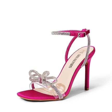 Pink Rhinestone Heels DREAM PAIRS