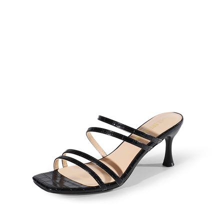 Womens black strappy heels on sale