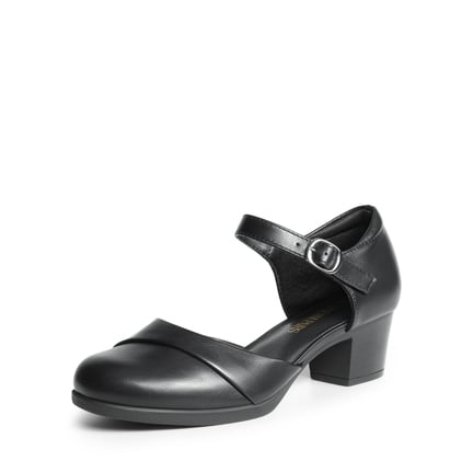 Black short heel shoes discount