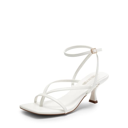 Strappy white kitten heels on sale
