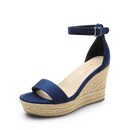 Navy blue espadrille wedge sandals shop