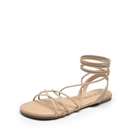 Nude flat sandals for wedding sales