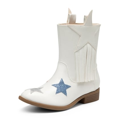 Kids white cowboy boots hotsell
