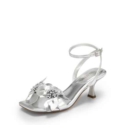 Comfortable silver sandals low heel shop