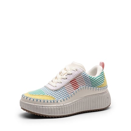 White rainbow platform sneakers best sale