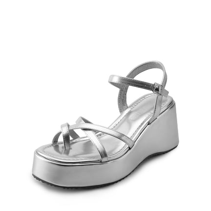 Grey platform sandals hotsell