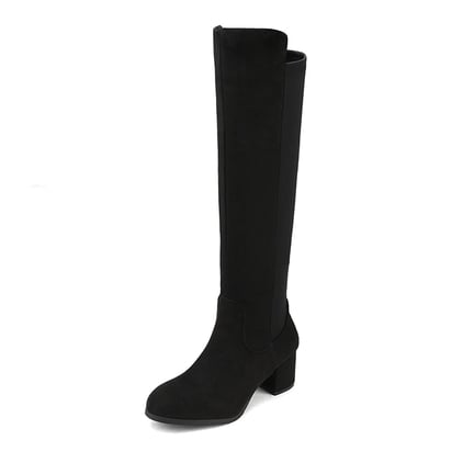 AOSPHIRAYLIAN Womens Knee High Boots Round Toe Side Zipper Sweet Heart... AOSPHI