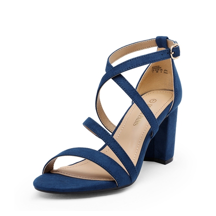 princess polly baby blue dress Women's Blue & Navy Dress Sandals-Dream Pairs