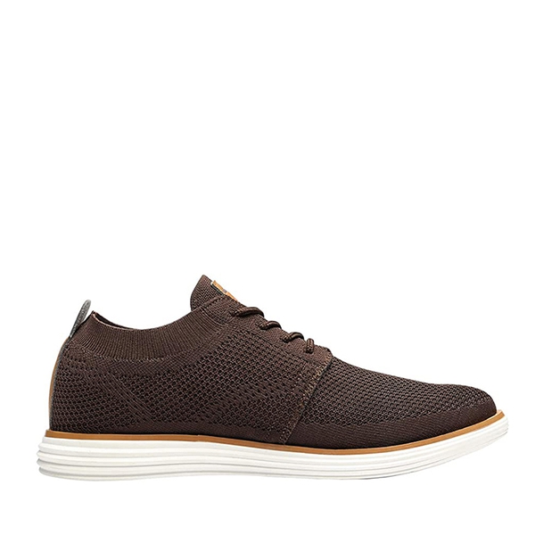 [KnitFlex Breeze] Men's Knitted Oxford Sneaker Shoes - BROWN - 2