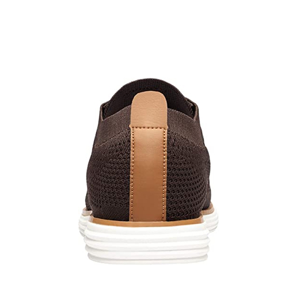 [KnitFlex Breeze] Men's Knitted Oxford Sneaker Shoes - BROWN - 4