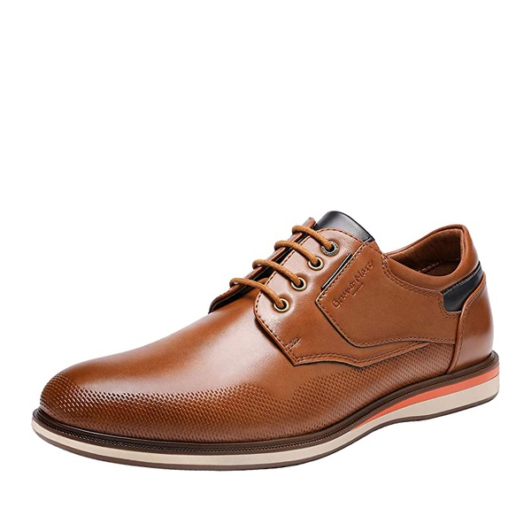 Men's Plain-Toe Business Casual Sneakers - TAN -  0