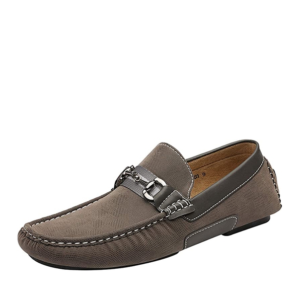Men's Horsebit Moc-Toe Moccasin Loafers - GREY -  0