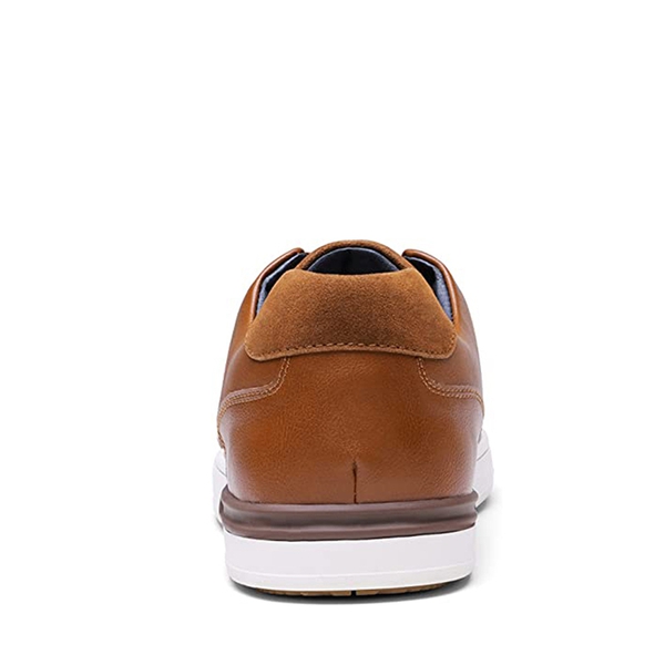 Men's Lace-Up Fashion Casual Dress Sneakers - BROWN - 4