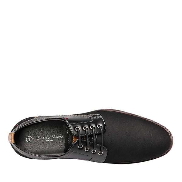 Men's Smart Casual Oxford Sneaker Shoes - BLACK - 3
