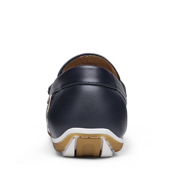Men's Comfortable Moccasin Loafers - NAVY - 4