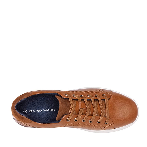 Men's Lace-Up Fashion Casual Dress Sneakers - BROWN - 2