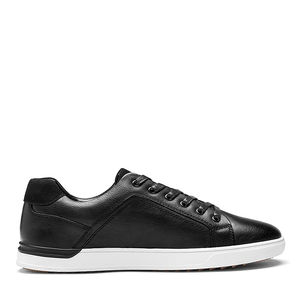 Men's Lace-Up Fashion Casual Dress Sneakers - BLACK - 2