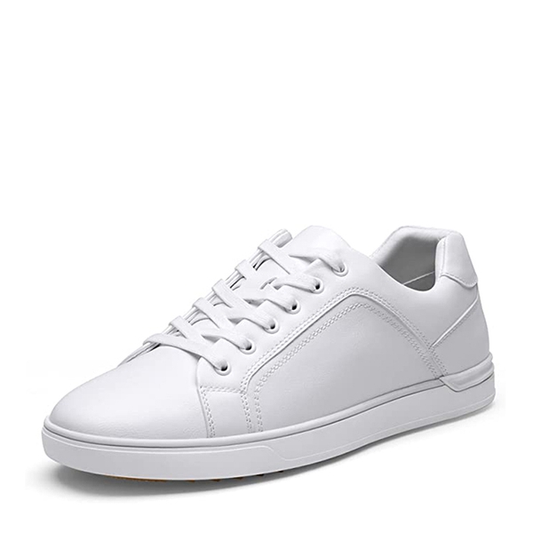 Men's Lace-Up Fashion Casual Dress Sneakers - WHITE -  0