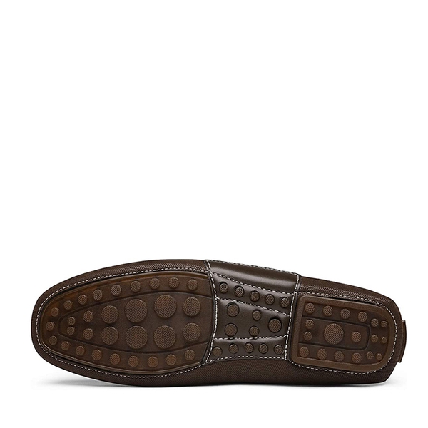 Men's Horsebit Moc-Toe Moccasin Loafers - BROWN - 4