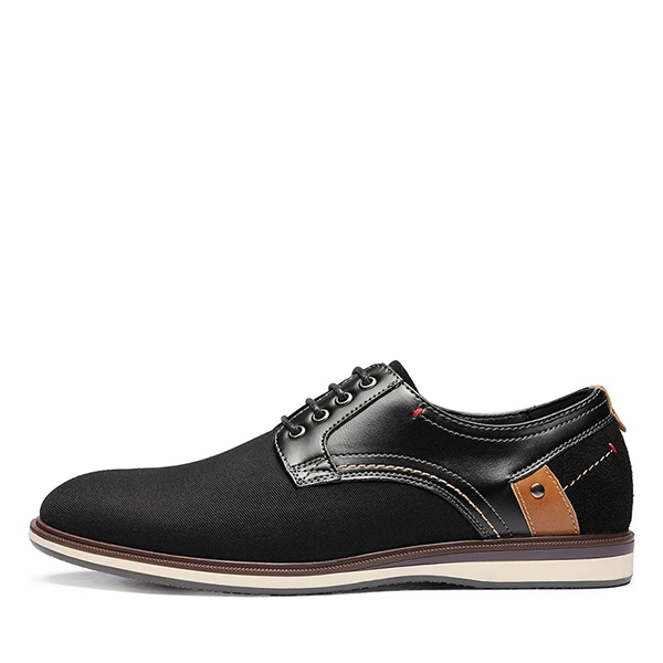 Men's Smart Casual Oxford Sneaker Shoes - BLACK - 1